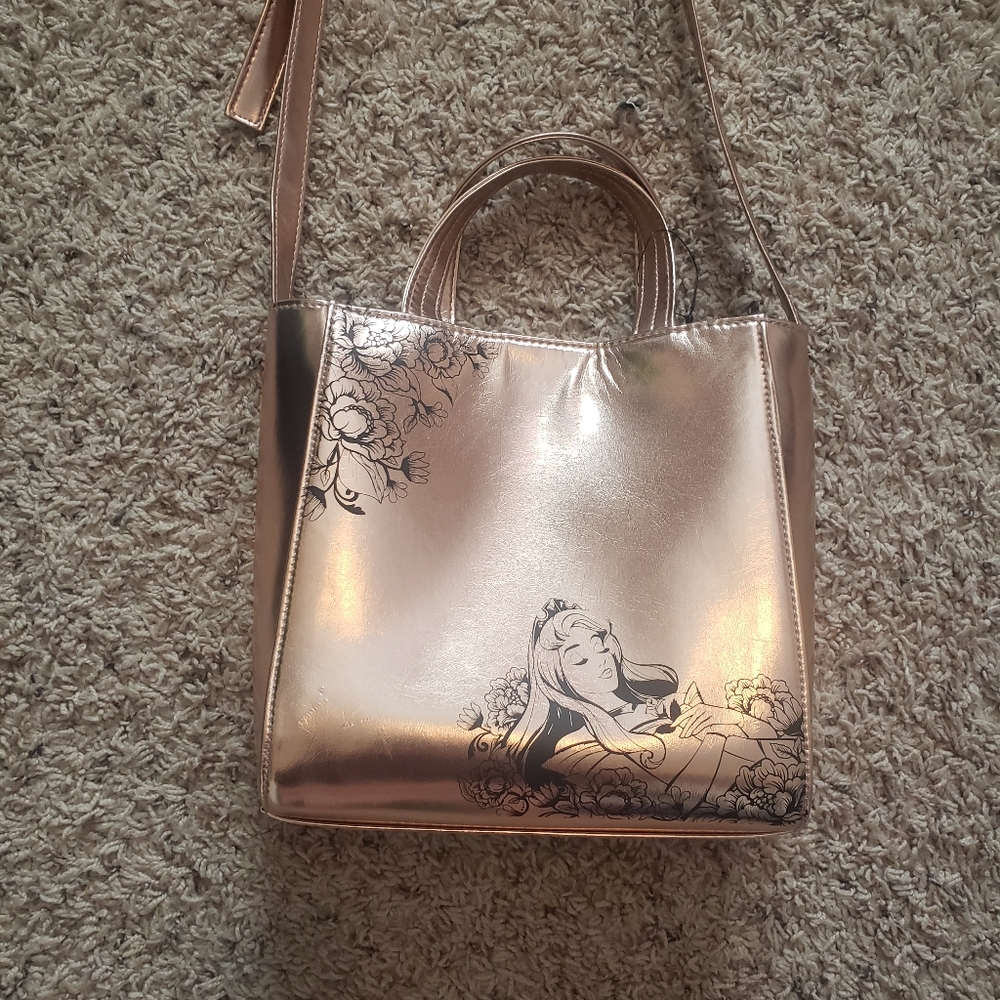 DISNEY Sleeping Beauty Rose Gold Girls Purse